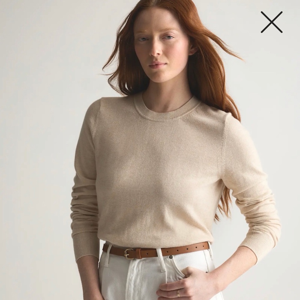 Quince Lightweight Cotton Cashmere Crew